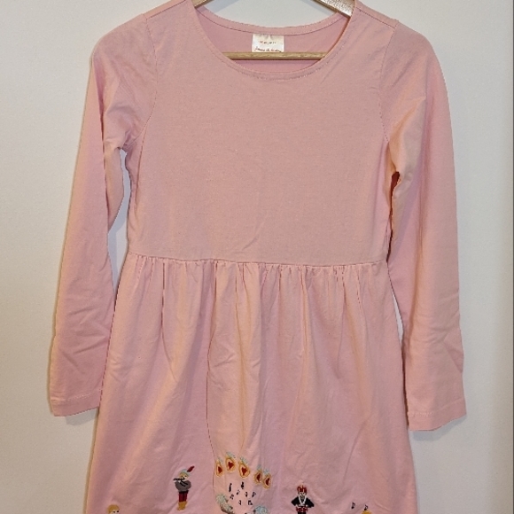 Hanna Andersson 12 Days of Christmas Pink Long Sleeve Dress Girls Size 12 - Picture 2 of 10